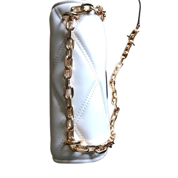 Michael Michael Kors Serena MD Flap Bag Convertible Shoulder Crossbody White - Picture 3 of 15